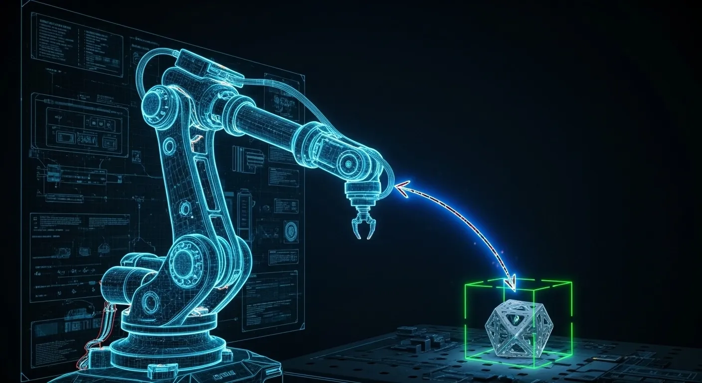 Contrôle robotique : Planification de mouvement,  cinématique inverse d'un bras robotique industriel effectuant une tâche de manipulation de précision assistée par vision par ordinateur